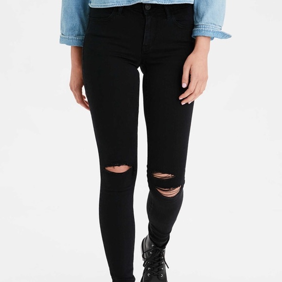 American Eagle Outfitters Denim - American Eagle Black Ripped Jeggings
